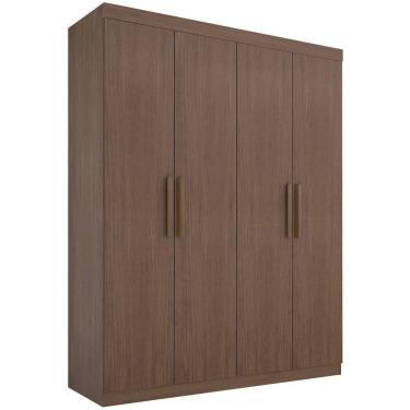 Imagem de Guarda Roupa Colibri Castanho 4 Portas 3 Gavetas D?doro