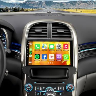 Imagem de [4G + 64G] Rádio automotivo para Chevrolet Chevy Malibu 2011 2012 2013 2014, 22.9 cm Android 13 tela sensível ao toque GPS Navi Car Stereo, Carplay/Android Auto/Hi-Fi/Bluetooth/WiFi + câmera de backup