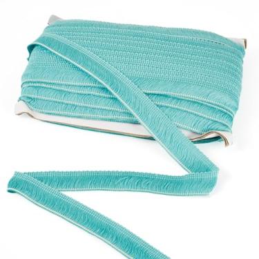 Imagem de Acabamento de franja de borla de água-marinha de 27 jardas de 2,5 m - Renda com franja de algodão FASHEWELRY para costurar, artesanato, roupas, cortina, vestido, travesseiro, decoração de casa