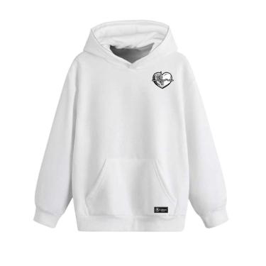 Imagem de Blusão Moletom Canguru Batimentos Infantil Personalizado com Capuz e Bolso-Unissex