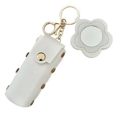 Imagem de Porta-batom | Bolsa de couro PU para batom – Organizador portátil de armazenamento de maquiagem para cosméticos, mulheres, meninas, chaves, carro, viagem