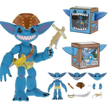 Imagem de Plunderlings Raider Fwush, Lone Coconut Action Figure, Unique Pirate Goblin Figures, Fresh Character Line with 3 Swappable Faces, Magnetic Hats & Mix-and-Match Gear