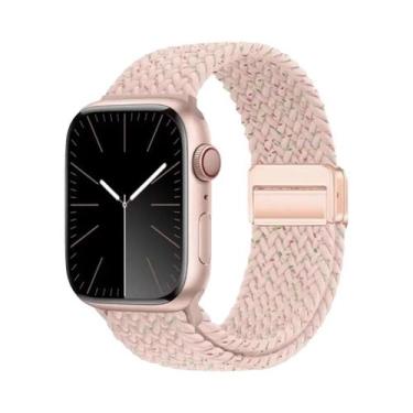 Imagem de Pulseira De Nylon Trançada Compatível Com Apple Watch Series S10 46mm 