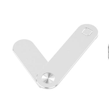 Imagem de Suporte Universal Magnético para Celular, Clipe para Notebook, Liga de Alumínio, 12cm, Articulado, 2 Ângulos, Fixação 3M, 40g