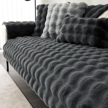 Imagem de HGTRH Capa de sofá sofá de canto em forma de L com encosto alto 2 lugares peça de canto de 3 lugares, capa de sofá em forma de U grande XXL, capa de sofá antiderrapante fundo de silicone, confortável