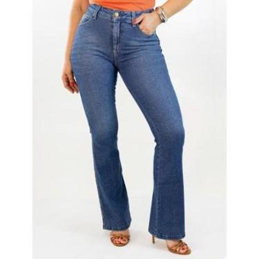 Imagem de Calça Jeans Flare Feminina Cintura Alta Algodão Elastano Anticorpus-Feminino