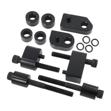 Imagem de KiBcsLic Kit de extensão do assoalho do motorista de 1 polegada e 1,5 polegada, incluindo parafusos e espaçadores. Substitui a liga de alumínio para triciclos, Preto