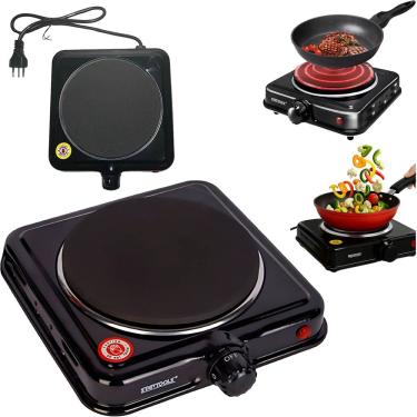 Imagem de Fogão Elétrico Indução Portátil 1000W | 1 Boca 5 Níveis De Temperatura | Design Compacto