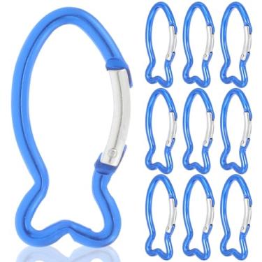 Imagem de BESPORTBLE Mosquetão De Peixe Besportble: 10 Mini Mosquetões 2,34 Polegadas - Clipes Chaveiro Em Formato Alumínio, Liberação Rápida, Travamento Automático, Mola Para Atividades Ao Ar Livre, Camping,