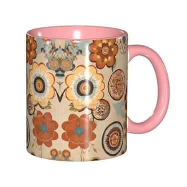 Imagem de Zeraoke Medallion canecas de café criativas com várias impressões, personalizadas, presente para a família, tamanho de 325 ml, unissex