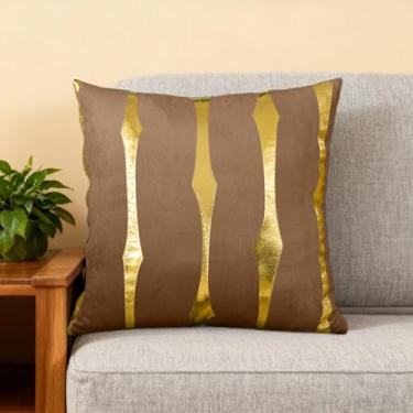 Imagem de Capa de almofada decorativa para sofá-cama, cadeira ou sala de estar, estampa geométrica, moderna, capa quadrada