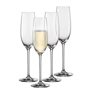 Imagem de Schott Zwiesel Copos de champanhe Vinos (conjunto de 4), taças de champanhe graciosas com ponto de moussing, copos de cristal Tritan seguros para lava-louças, feito na Alemanha (item nº 130010