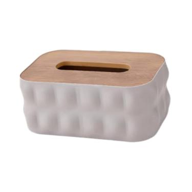 Imagem de KiBcsLic Porta-lenços, Dispensador de Lenços Moderno, Caixa Retangular para Guardanapos, Organizador de Guardanapos, à Prova D'água E para Recepção, Cinza, Tamanho real