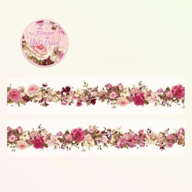 Imagem de Fita PET floral decorativa para materiais de scrapbook, adesivo decorativo de personagens, materiais de cadernos, planejador de artes