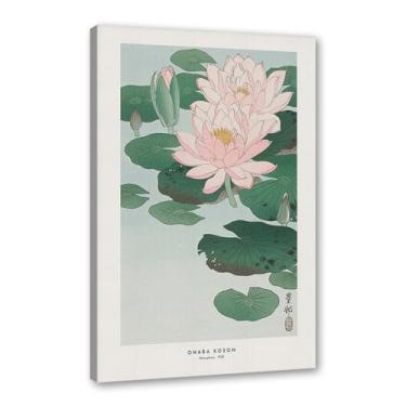 Imagem de Pôster Hasui Kawase Ohara Koson Impressões Katsushika Hokusai Pintura em Tela Onda Japonesa Arte de Parede Hiroshige Imagens para Decoração de Casa (SKU20,12 x 40,6 cm = (30 x 40 cm), Emoldurado (Tela