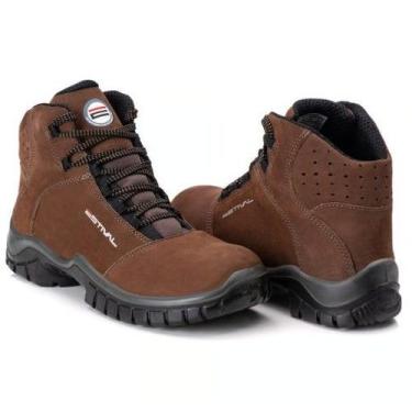 Imagem de Botina Estival de Couro Nobuck Marrom CA 44591 para Segurança, 41