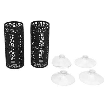 Imagem de AYNEFY Tubo de Túnel de Peixe Betta, Brinquedos de Peixe Betta Com Copos de Sucção Decoração de Aquário Seguro para Pequenos de Camarão Hedio (Preto)