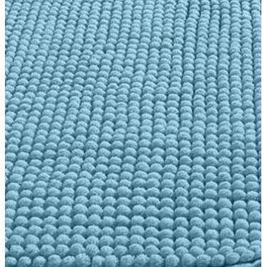 Imagem de Kit Tapete Banheiro Antiderrapante 40x60 Microfibra Bolinha Macarrão,tapete absorvente,absorvente e durável para casa (1,Azul Claro)