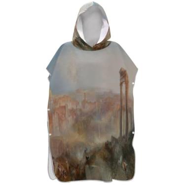 Imagem de Joisal Roupão de mudança de poncho de surfe moderno com estampa romântica para Adul Ponchos adultos reutilizáveis para mulheres toalha de banho com capuz de praia