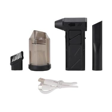 Imagem de POCREATION Espanador de Ar Sem Escova, Espanador de Ar Sem Fio de 100000 RPM Com Carregamento Rápido Com Luz LED, Ventilador Turbo Ajustável de 4 Engrenagens para Teclado de Computador,