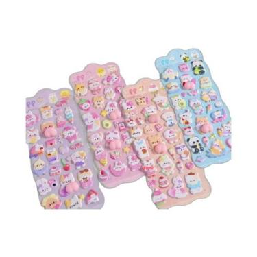 Imagem de Adesivos 3D Macios E Fofos Para Crianças, 4 Peças De Animais Squishy, 