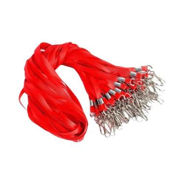 Imagem de Cordão Para Crachá De Identificação Com Gancho Giratório, 10 Ou 20 Peç