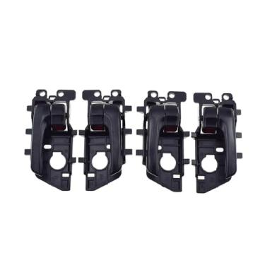 Imagem de 4 unidades dentro da maçaneta da porta interna dianteira traseira esquerda direita 826201M010WK, 826101M010WK Compatível com Kia Forte/Cerato 2008 2009 2010 2011 2012 2013(4PCS Black)