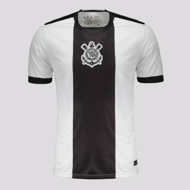 Imagem de Camisa Corinthians Branca e Preta-Masculino