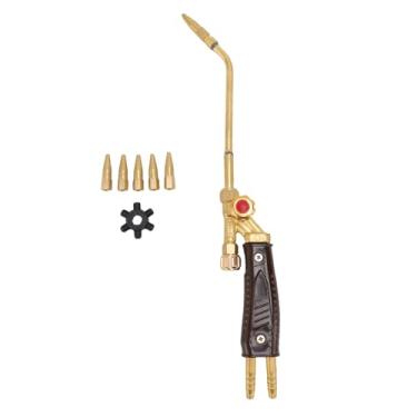 Imagem de Fafeicy Tocha de Soldagem a Gás, Tocha de Oxi-acetileno de Latão Com 5 Bicos Intercambiáveis ​​para Soldagem de Placas de Aço, Metais Não Ferrosos, Ferro Fundido