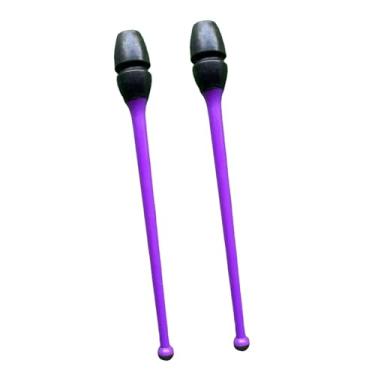 Imagem de simhoa Conjunto de 2 bastões de ginástica rítmica conectáveis ​​para treinamento de giros e movimentos rítmicos, 45.5 Cm