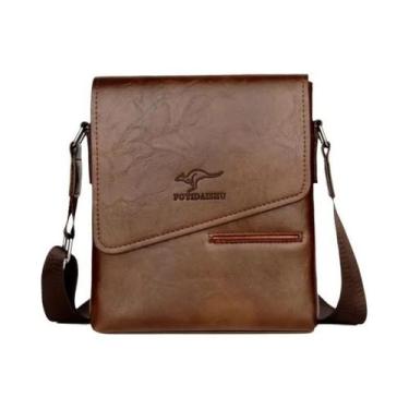 Imagem de Bolsa De Couro Masculina Transversal Casual De Verão Bolsa Mensageiro 