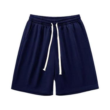 Imagem de Bermuda Masculina De Verão Para Corrida Casual, Esportiva, Solta, Com 