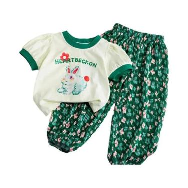 Imagem de Conjunto De Roupas Casuais De Verão Para Meninas, 2 Peças, Top De Mang