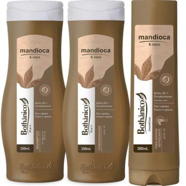 Imagem de Kit Mandioca E Coco Shampoo + Condicionador 250ml + Finalizador 200ml 