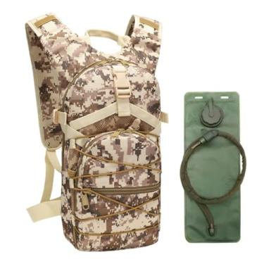 Imagem de Mochila de Hidratação Tática Militar Nylon Camuflado 3L Capacidade com Refil de Água para Ciclismo Camping Trilha e Corrida