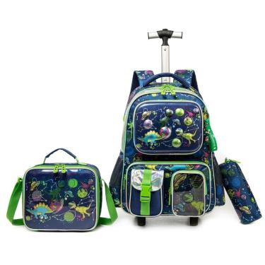 Imagem de Kit Escolar Mochila De Rodinhas Lequeen Reforçado-Unissex