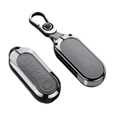Imagem de Capa protetora para chave remota de carro, compatível com fiat ducato 500 500l panda grande punto lancia musa(E-grey keychain)