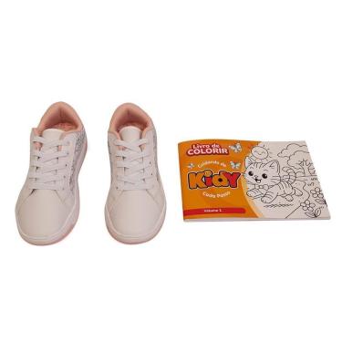 Imagem de Tênis  Astral Branco e Rosa Menina-Unissex