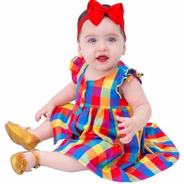 Imagem de Vestido de Bebê Menina Infantil Florido Algodão Mundo Nina, M ( 4 - 6 