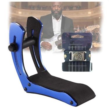 Imagem de Suporte ErgonôMico Para Guitarra EléTrica, Apoio De Perna Em Liga De AlumíNio, Leve E Antiderrapante, Com Abafador De Cordas Para Guitarristas