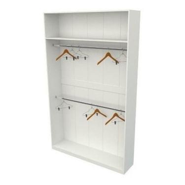Imagem de Armário Arara Dupla M16 Closet Cabideiro Loja Expositor Mdp - VETORIAL