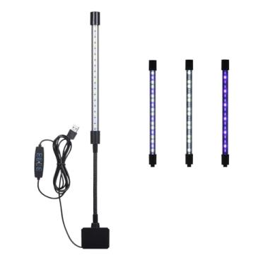 Imagem de Luz de Aquário 7W 18 LED com Alimentação USB Lâmpada Clip para Jarro Peixes 3 Cores Iluminação Mudáveis Brilho Ajustável