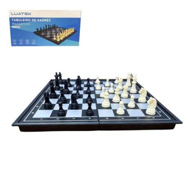 Imagem de Jogo De Xadrez Damas Magnético Tabuleiro Dobrável Portátil 31X31CM - L
