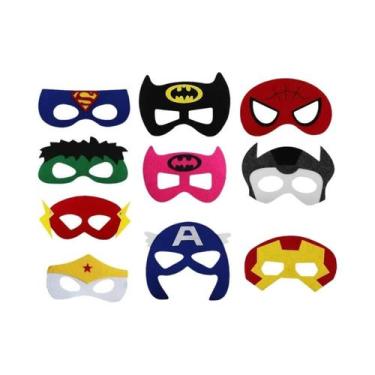 Imagem de Máscaras De Super-Herói Para Crianças 10 Peças Fantasia De Natal Anive