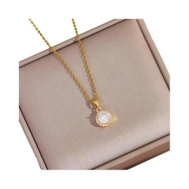 Imagem de Colar Com Pingente De Cobre Banhado a Ouro 18K Para Mulheres, Uso Diár