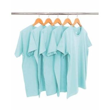 Imagem de Kit 5 Camisetas Masculinas de Algodão Premium Básica Lisa-Masculino