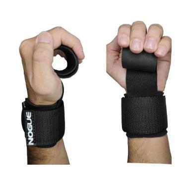 Imagem de Luva Strap Tala Halter Musculação Academia NOGUE, Preto