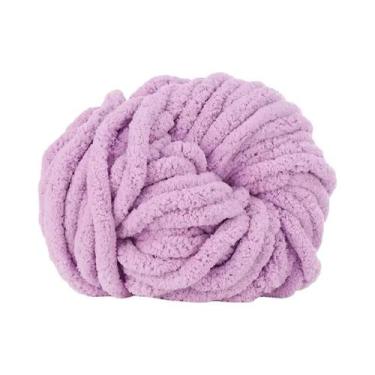 Imagem de Fio De Chenille Macio E Colorido 250g Para Tricô Grosso, Ninhos Para P