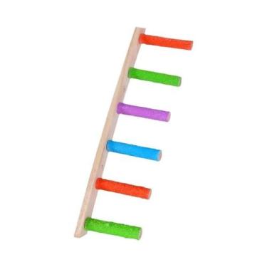 Imagem de Escada De Escalada De Madeira Para Pássaros, Brinquedo Interativo Dive