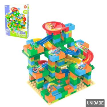 Imagem de Blocos de Montar 221 Peças Pista Labirinto - Tudo em Caixa
